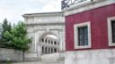 movie set ancient roman arches exterior